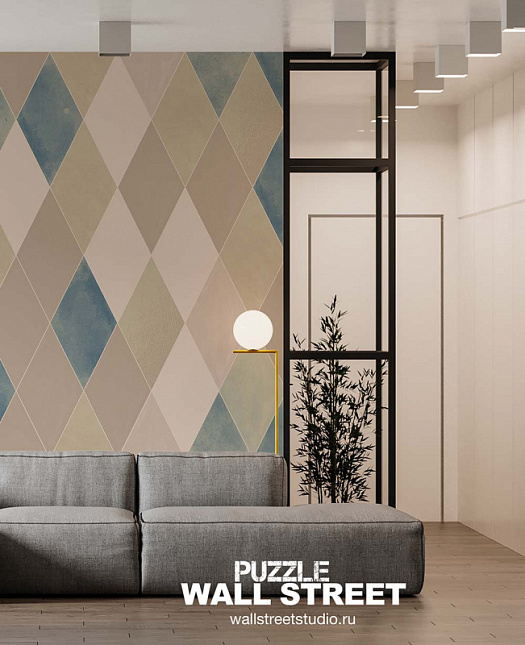 Фотообои в интерьере артикул Puzzle 28, PUZZLE, Wall street