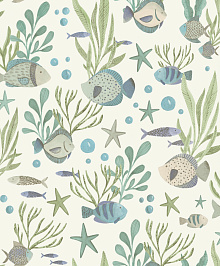 Детские синие обои Grandeco Little Dreamers LD 3309