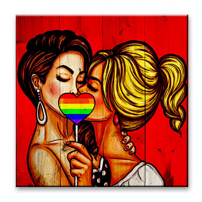 Картины Pop-art - 05 Поцелуй +18, Pop-art, Creative Wood Картины Pop-art - 05 Поцелуй +18, Pop-art, Creative Wood